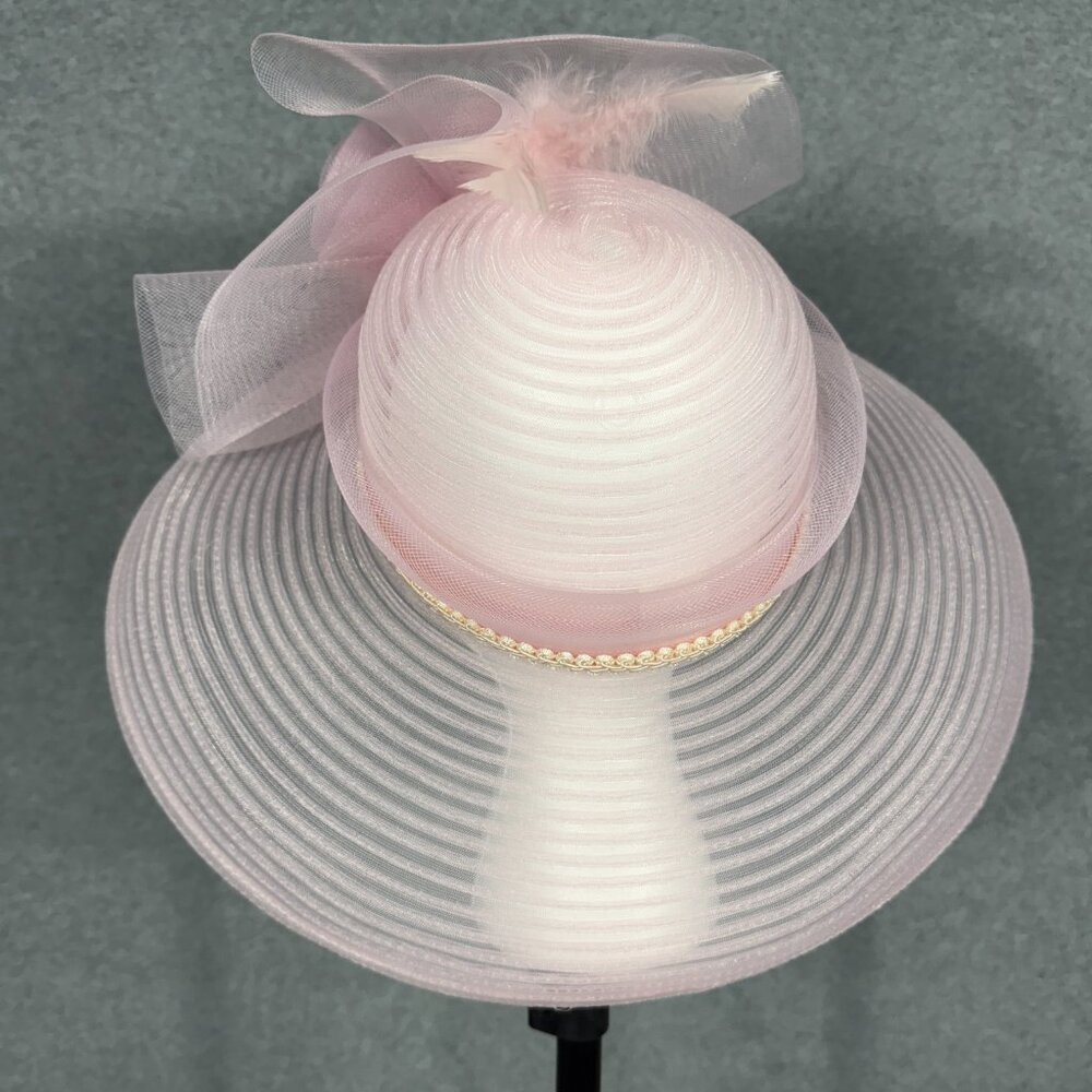 KENTUCKY DERBY HAT/ SUNDAY CHURCH MTG. HAT ; PASTEL PINK COLOR - Picture 4 of 7